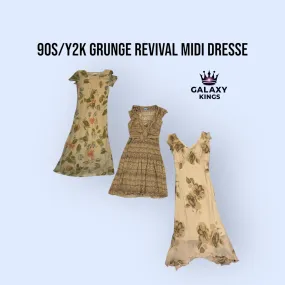 90S/Y2K GRUNGE REVIVAL MIDI DRESSE