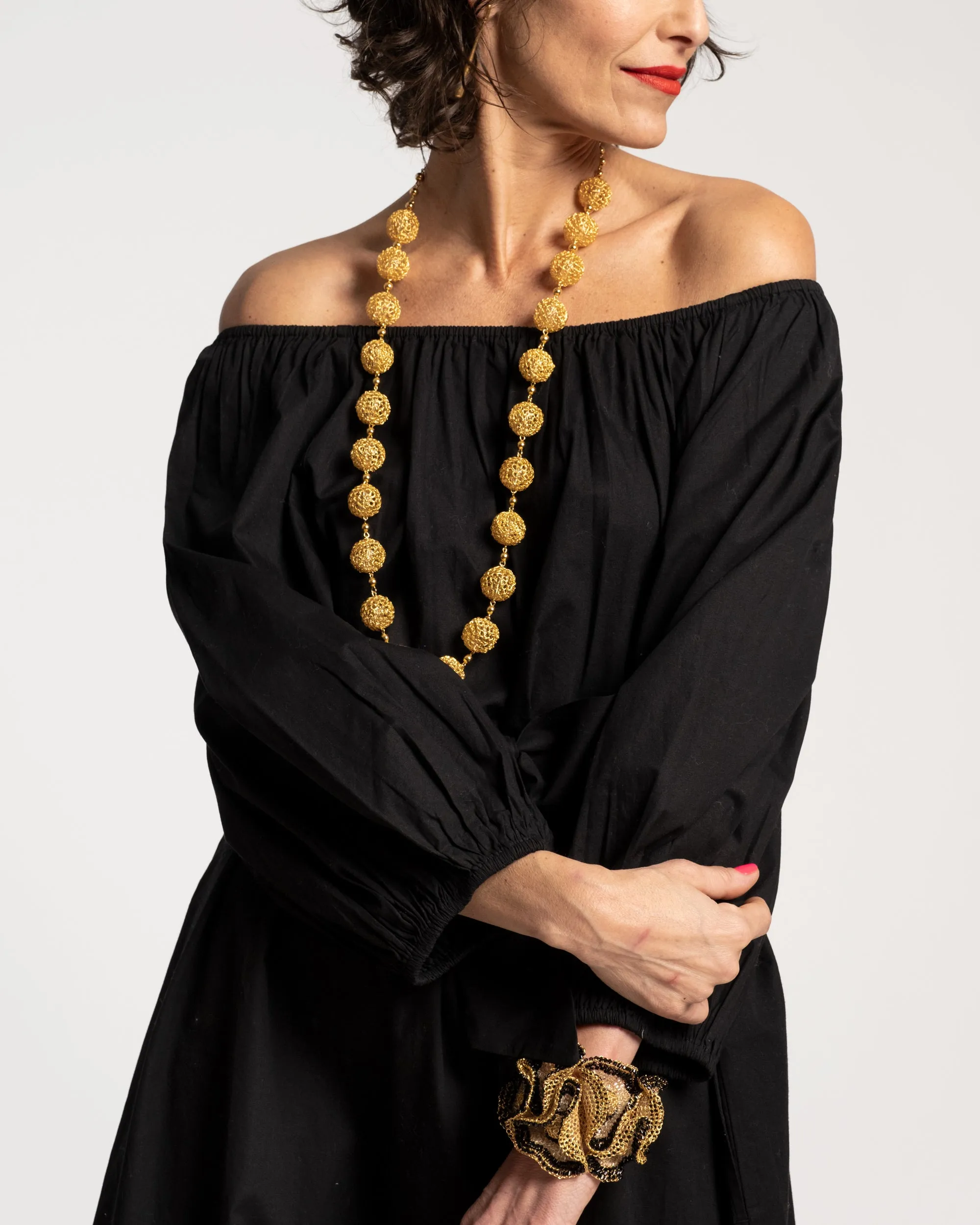 Bliss Midi Dress Cotton Poplin Black