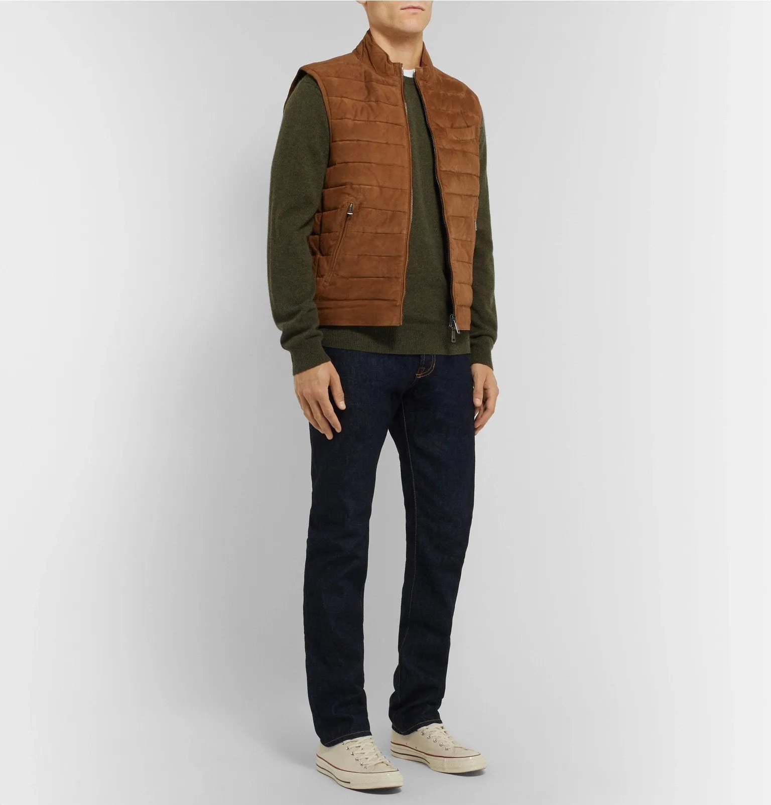 Brown Suede Vest - M