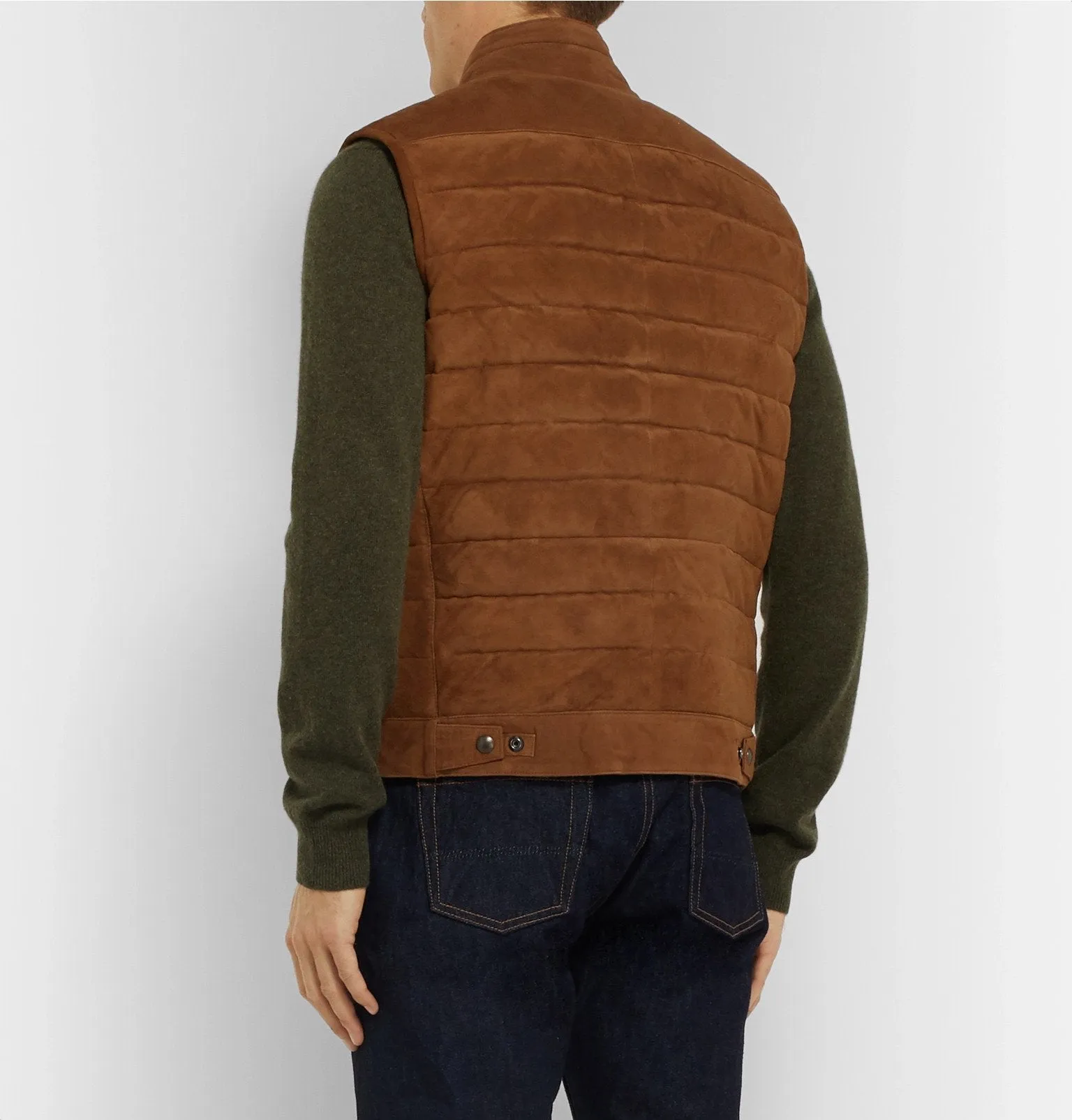 Brown Suede Vest - M