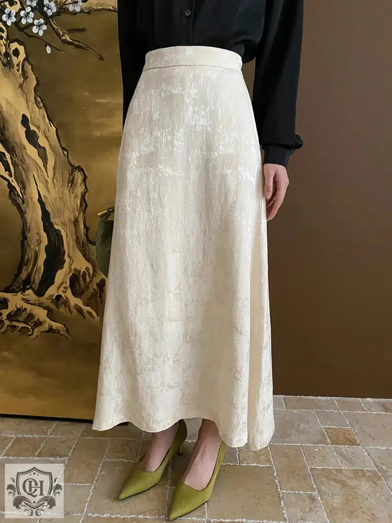 Buttoned Vest Top & High Rise Midi Skirt