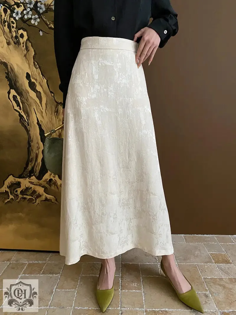 Buttoned Vest Top & High Rise Midi Skirt