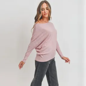 Corrugated Dolman Sleeve Top