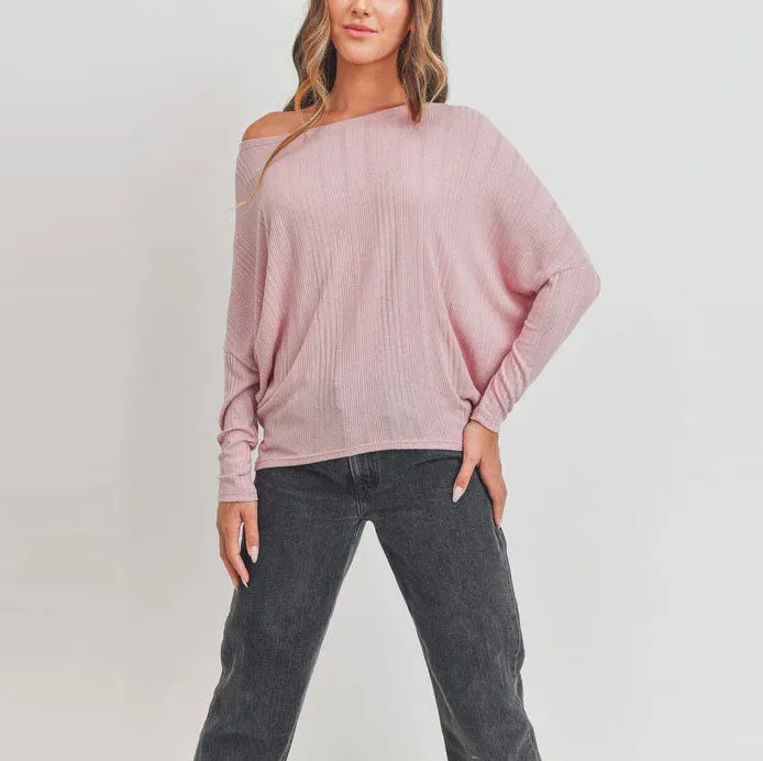 Corrugated Dolman Sleeve Top