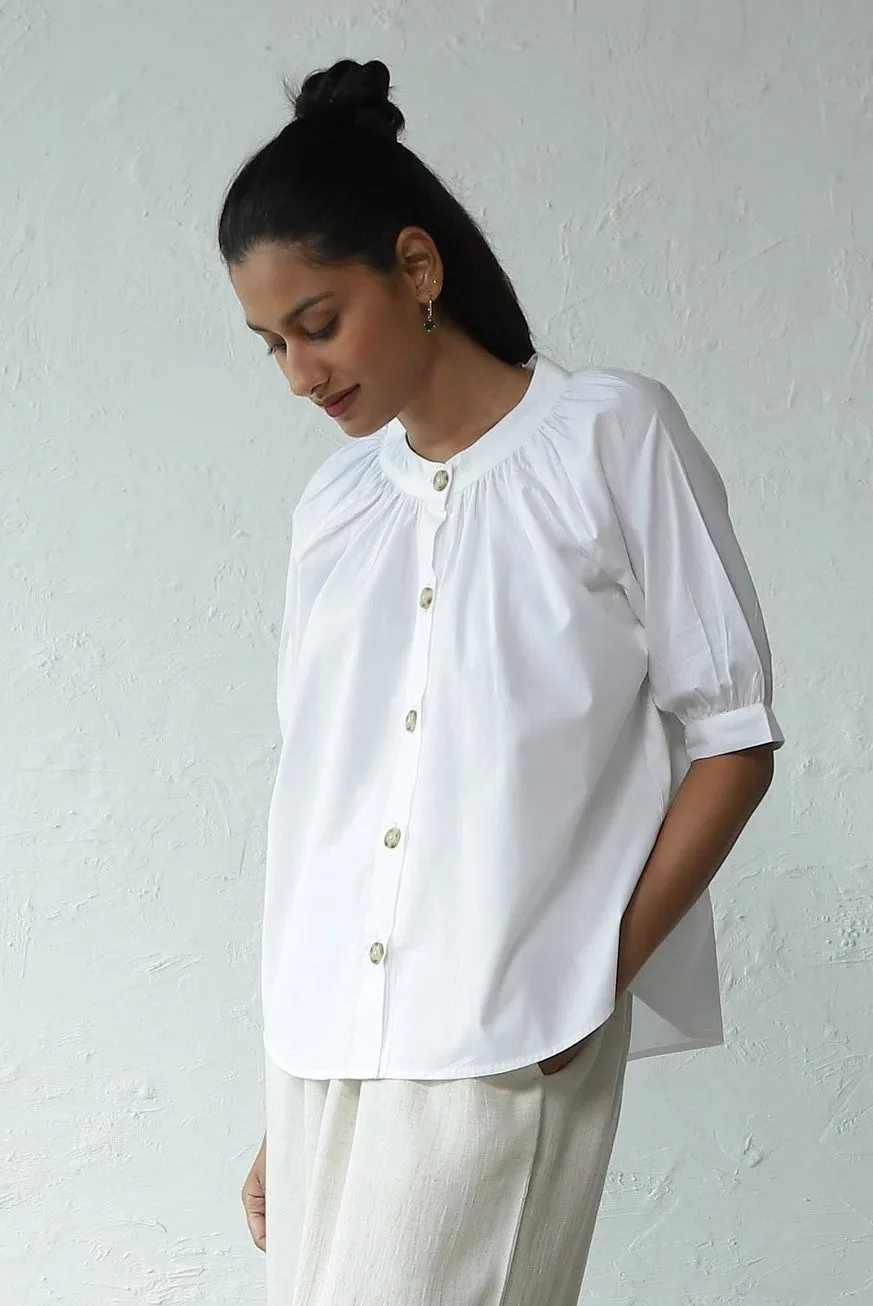 Crisp City Placket Top