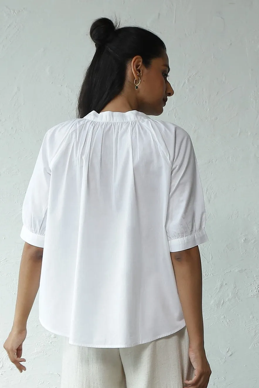 Crisp City Placket Top