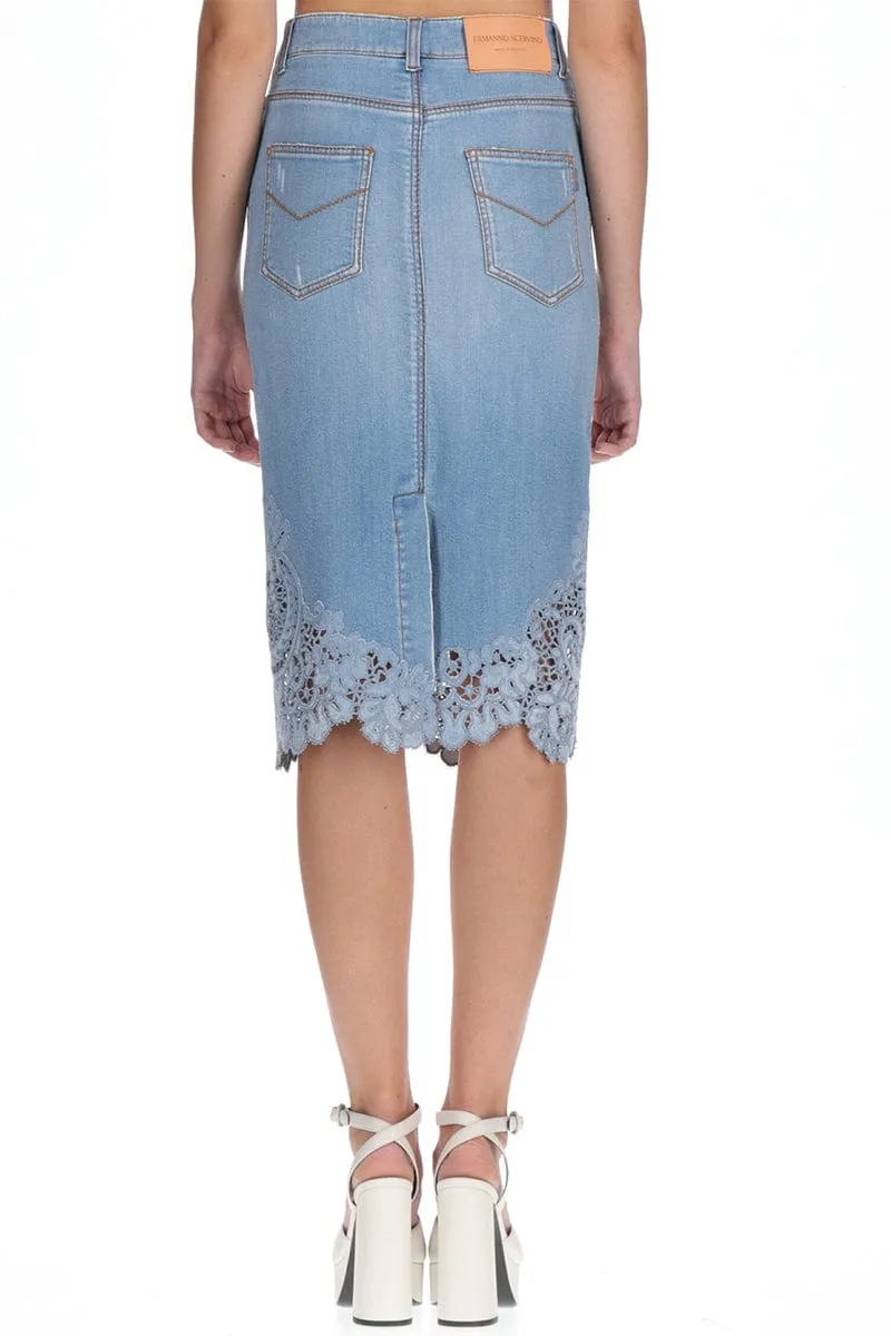 Denim Midi Skirt