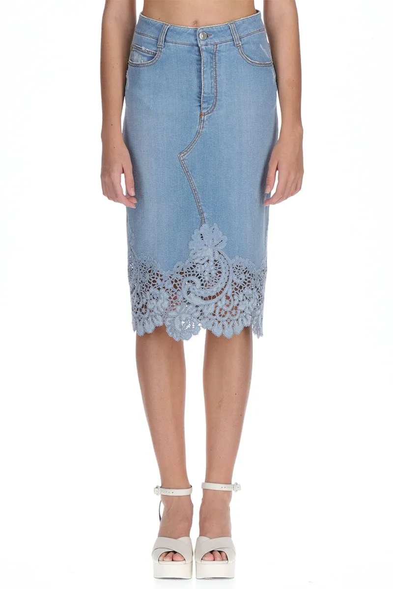 Denim Midi Skirt