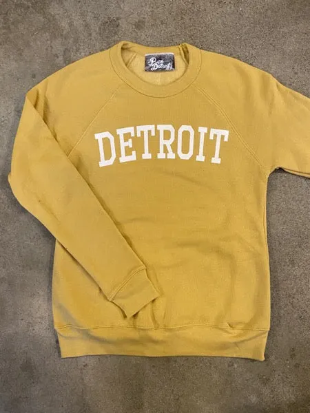 Detroit Collegiate Arch Pullover /  White   Maize / Unisex