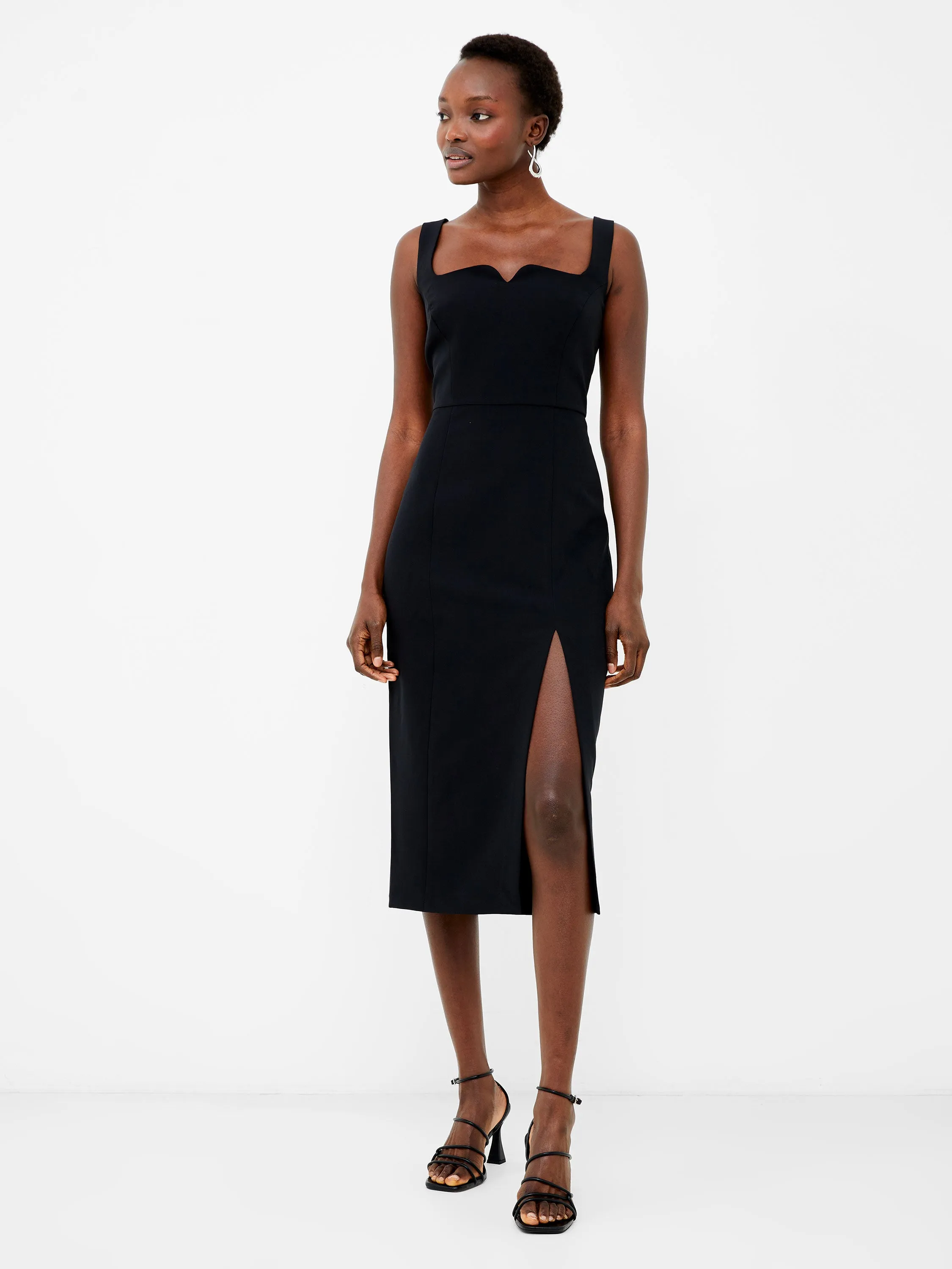 Echo Crepe Neck Detail Dress