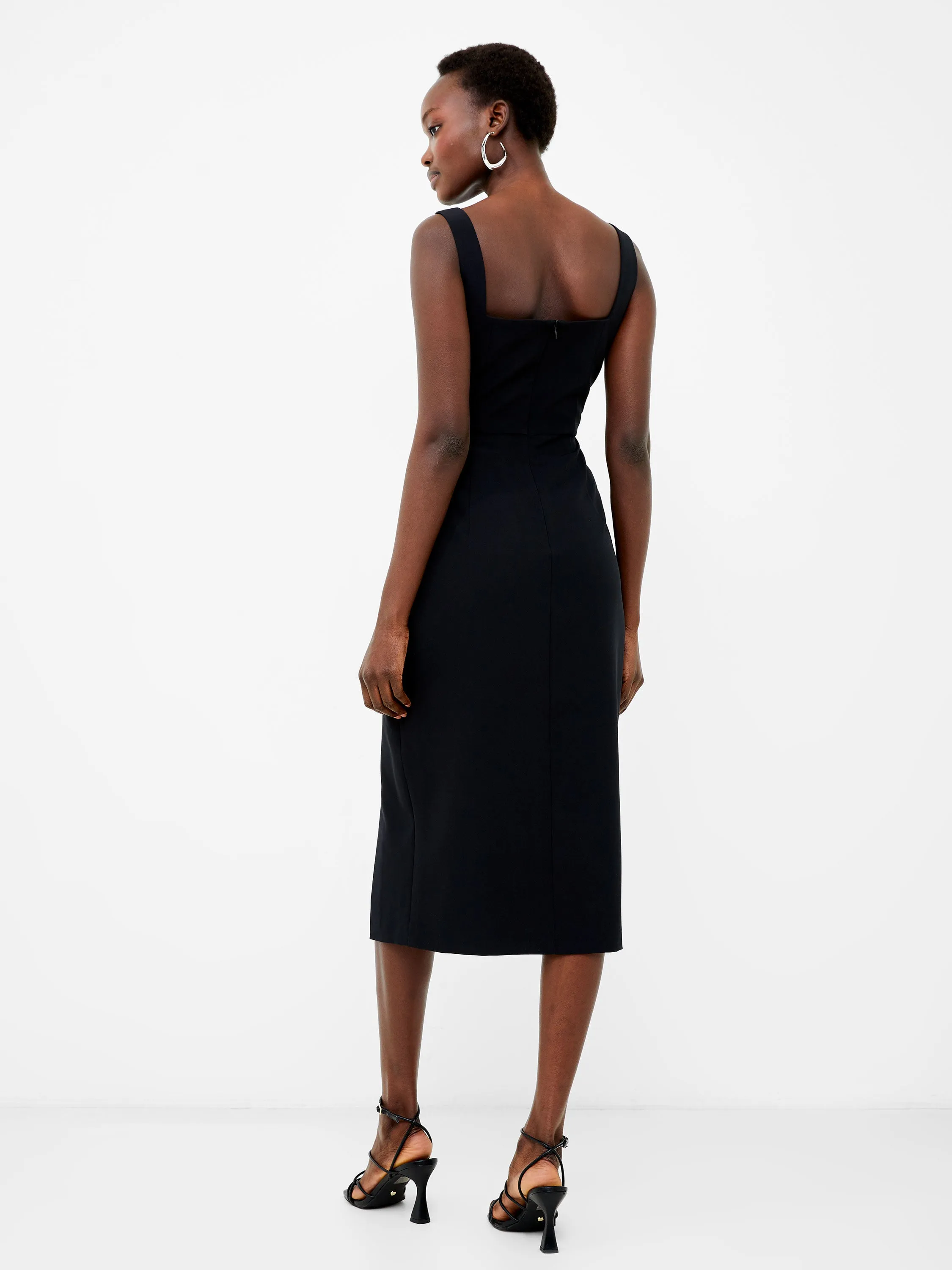 Echo Crepe Neck Detail Dress