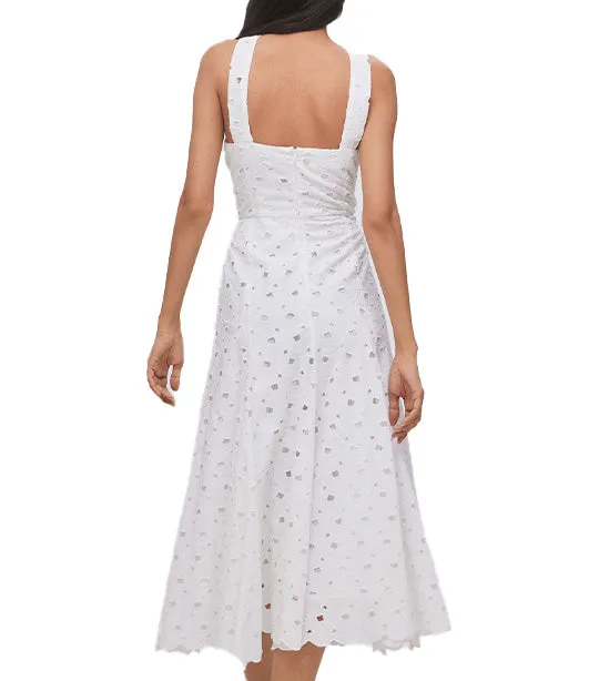 Halter Midi Dress White