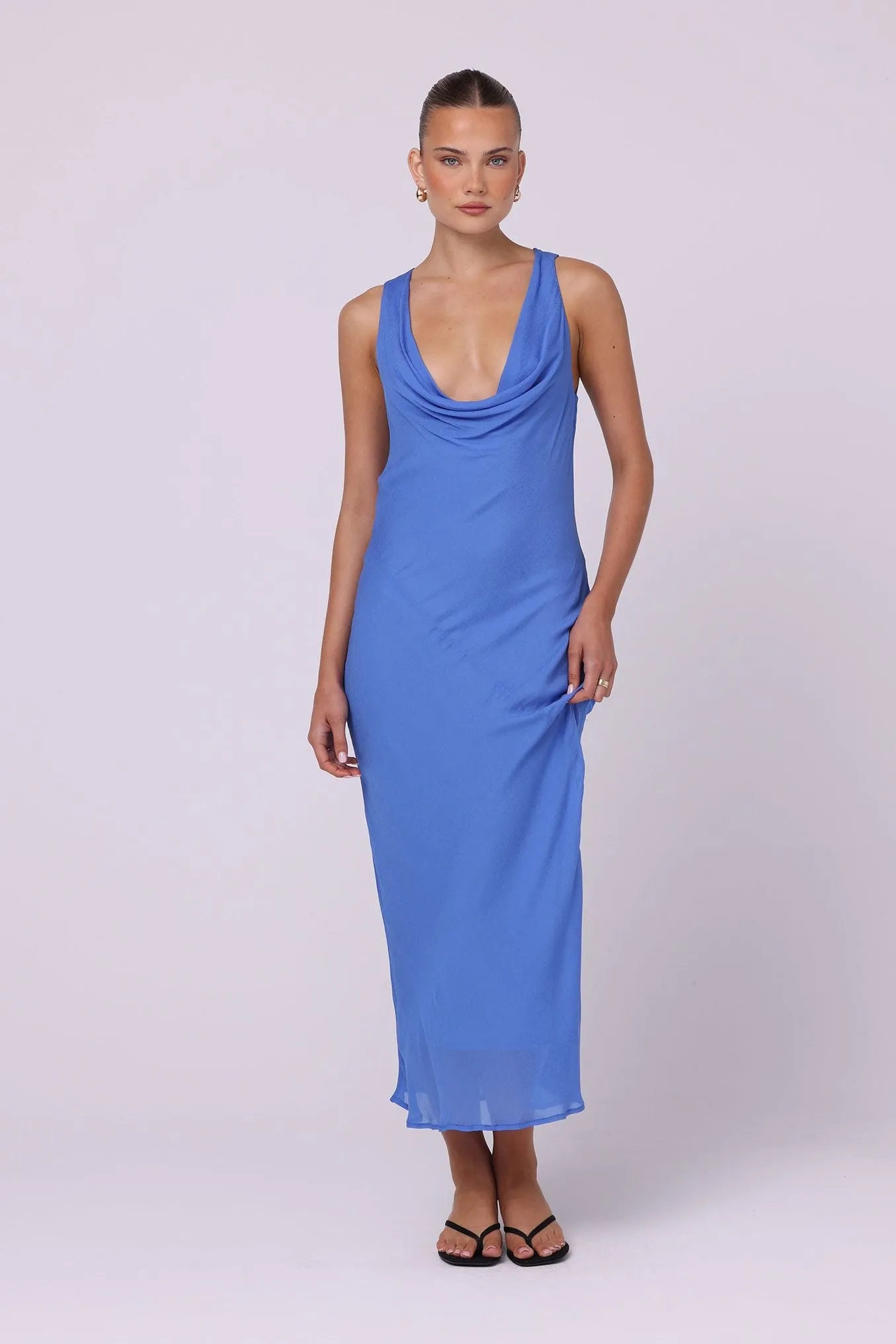 Isabelle Quinn Reina Reversible Midi Dress - Blue