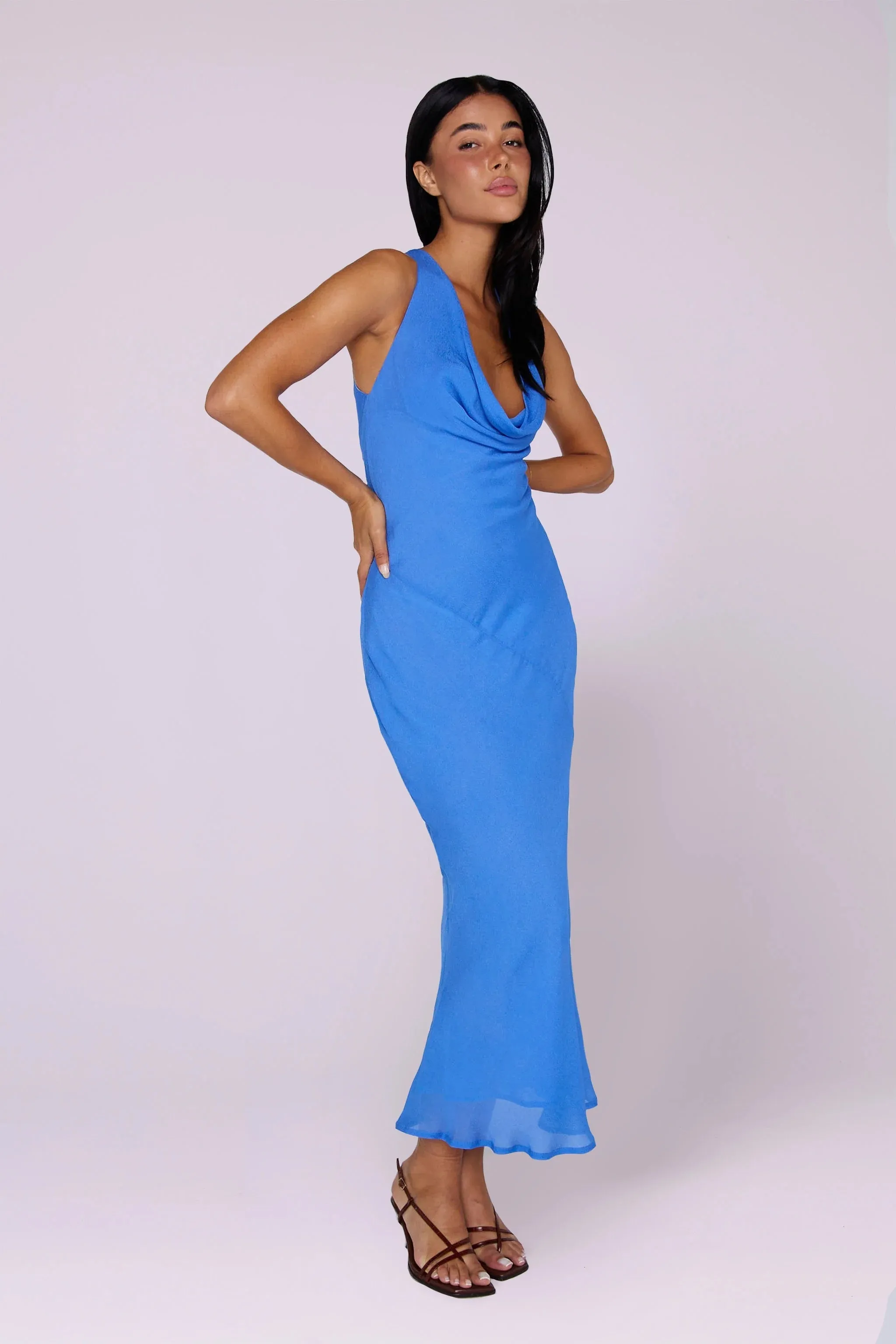 Isabelle Quinn Reina Reversible Midi Dress - Blue