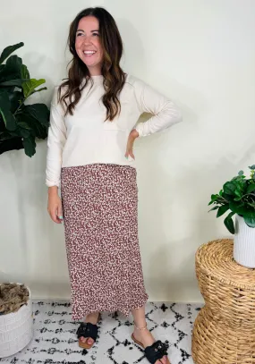 June Mocha Leopard Skirt