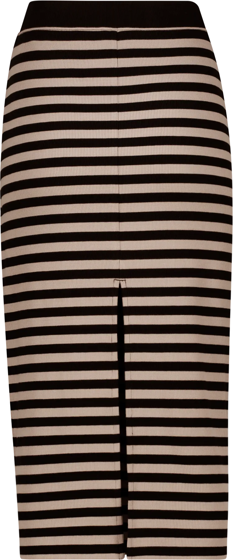 KINSLEY STRIPED BLACK CHAMPAGNE BODYCON SKIRT