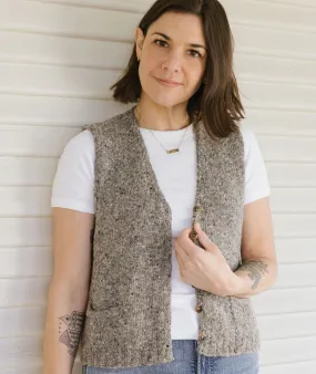 Library Vest: Cropped Version Using Kelbourne Woolens Cricket