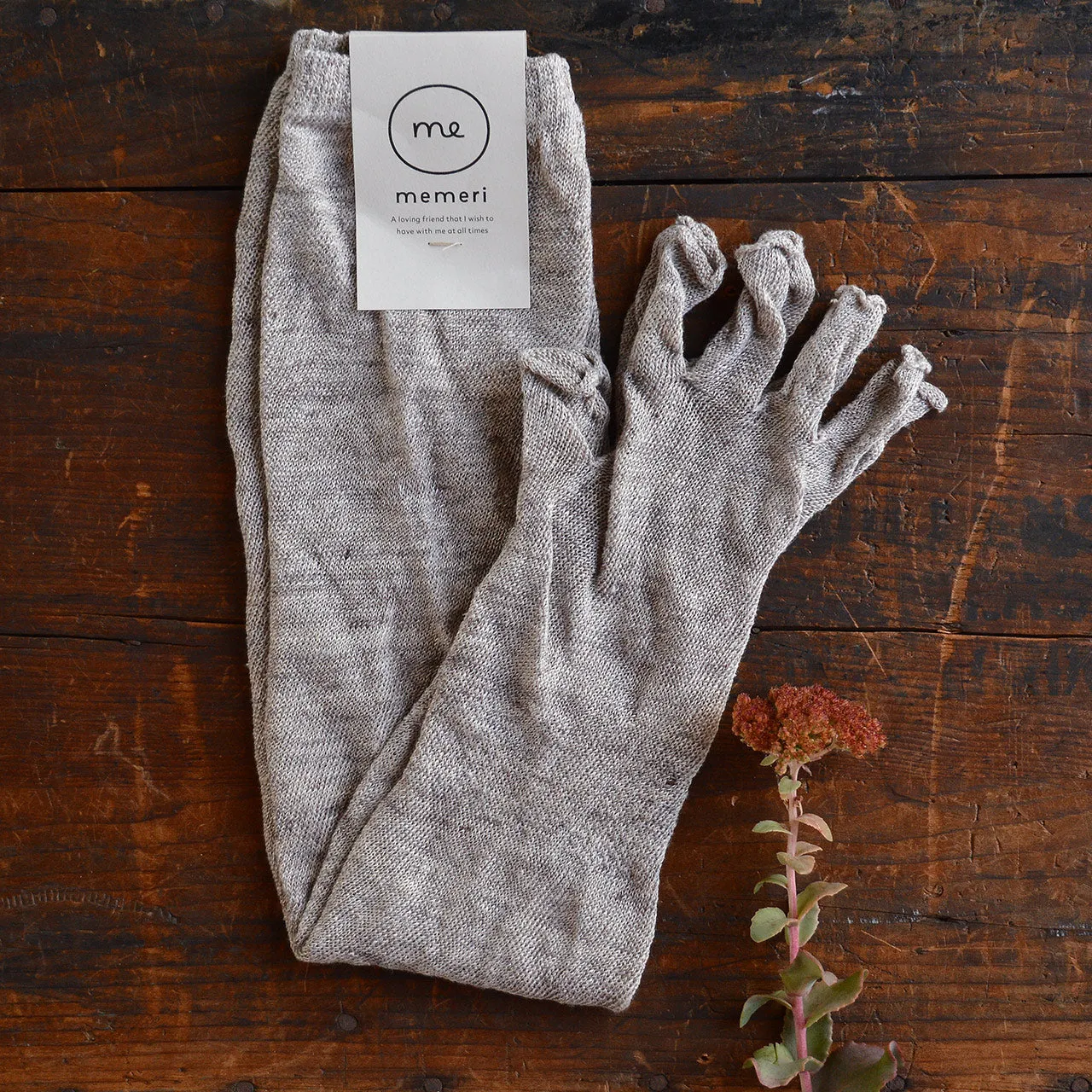 Long Fingerless Gloves - 100% Linen