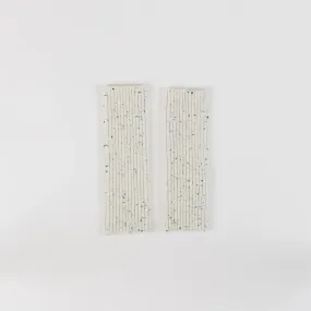 Lyla & Luxe Fingerless Gloves| White Fleck