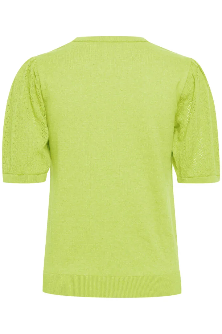 Olivette Short Sleeved Pullover - Green Glow
