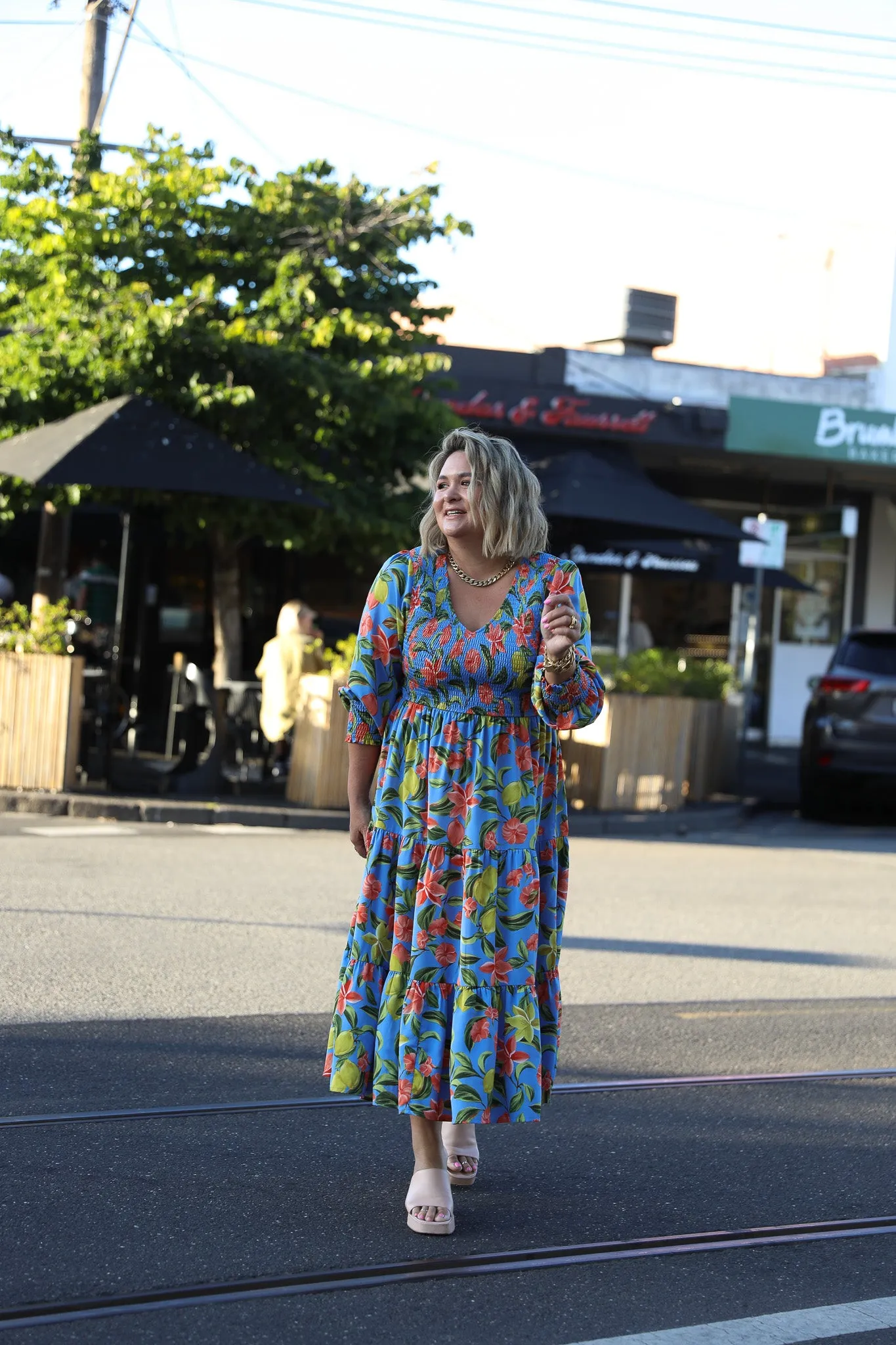 Phoenix Dress - Blue Floral