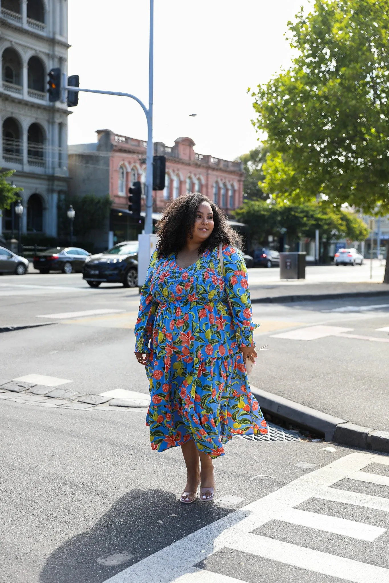 Phoenix Dress - Blue Floral