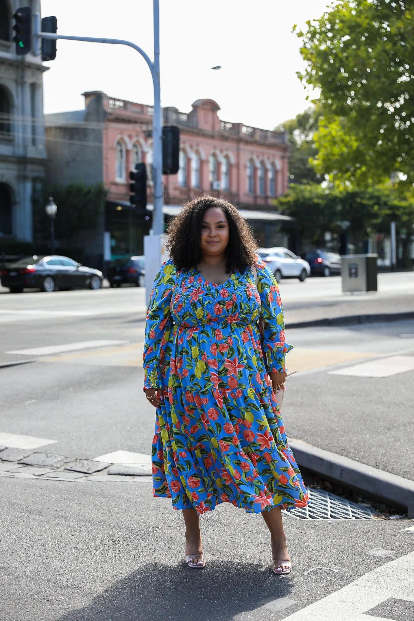 Phoenix Dress - Blue Floral