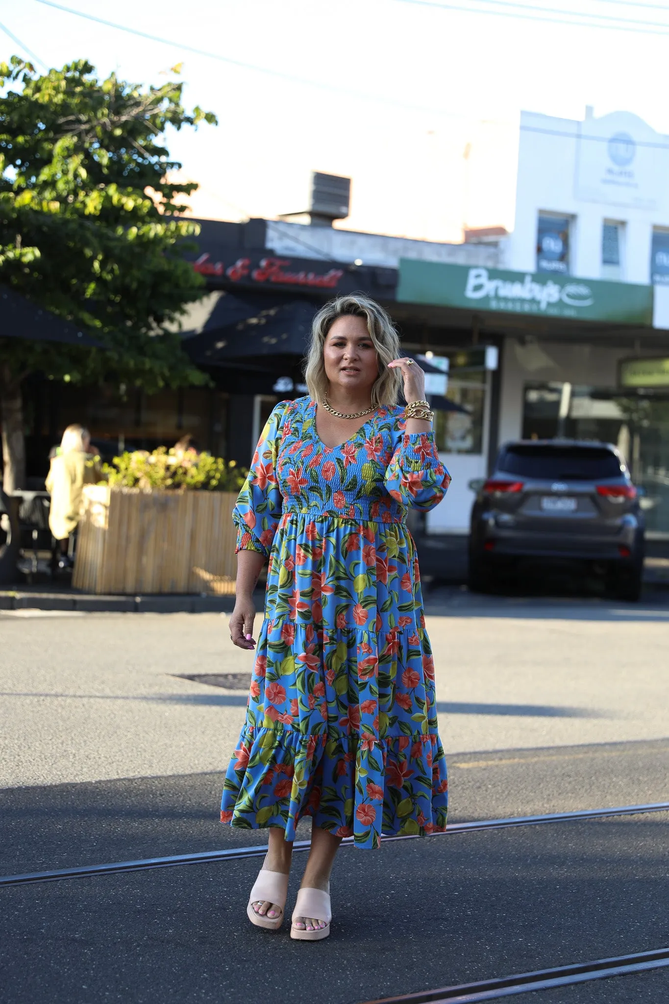 Phoenix Dress - Blue Floral