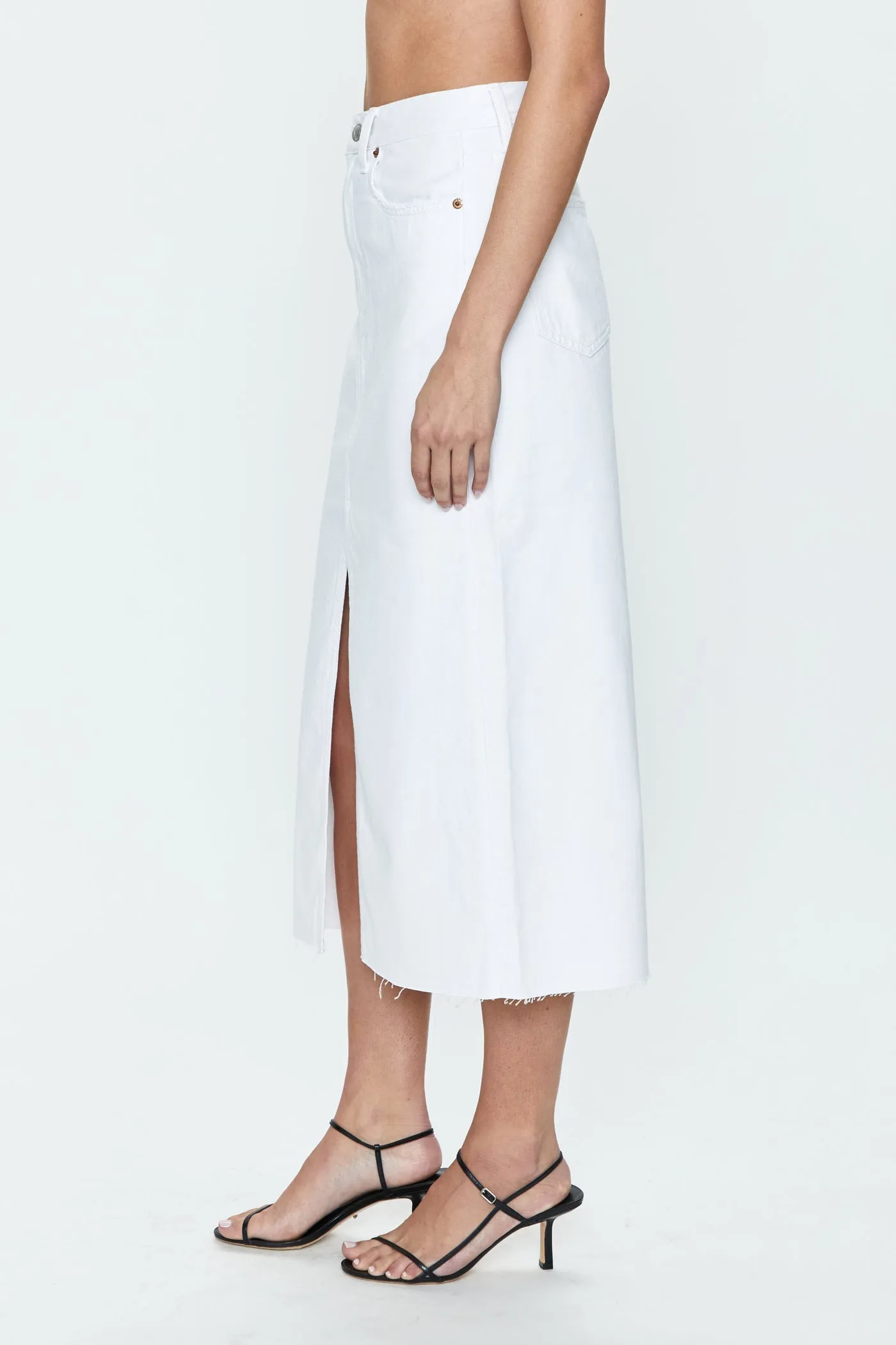 Pistola Alice Midi Skirt in White