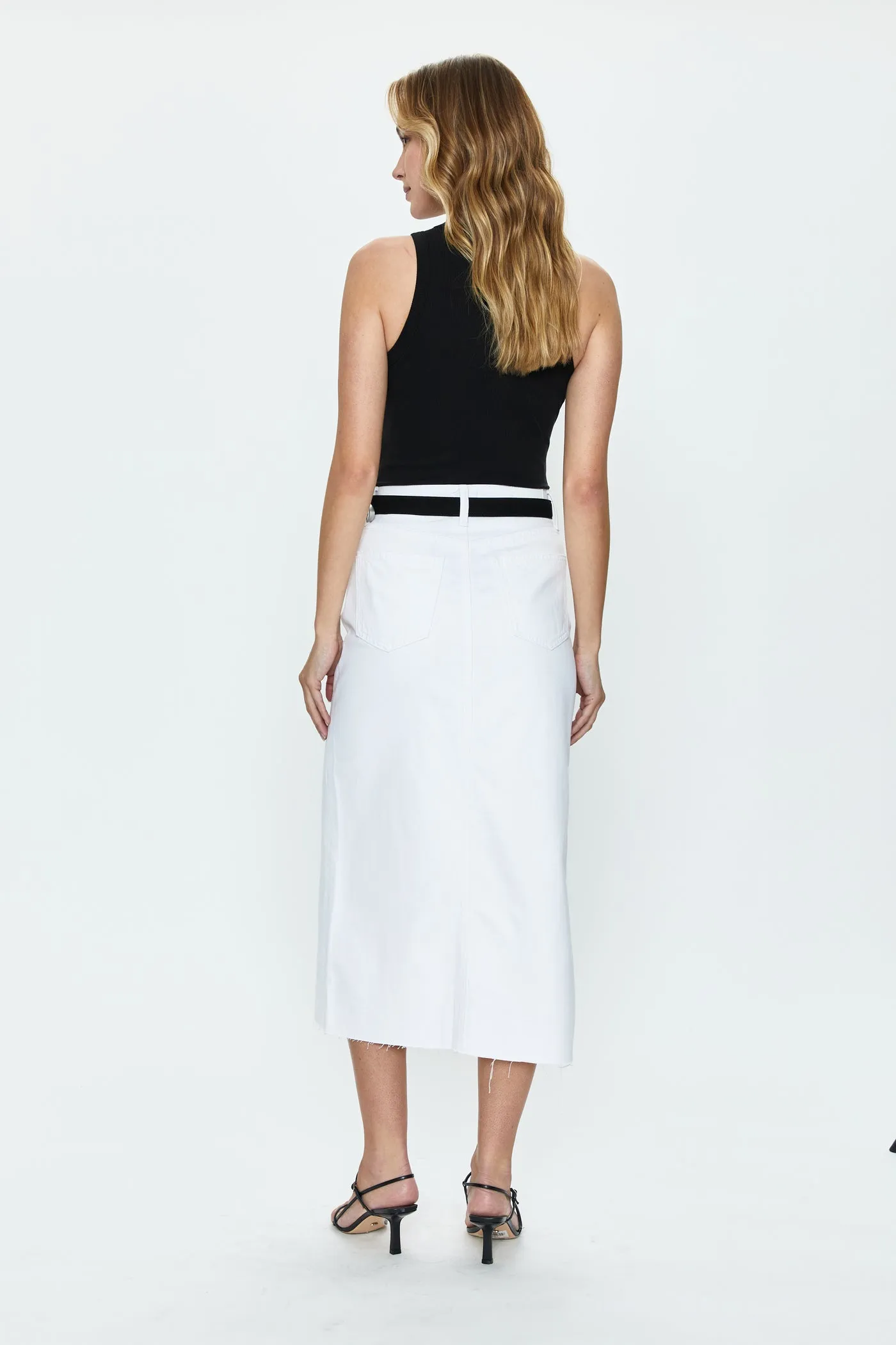 Pistola Alice Midi Skirt in White