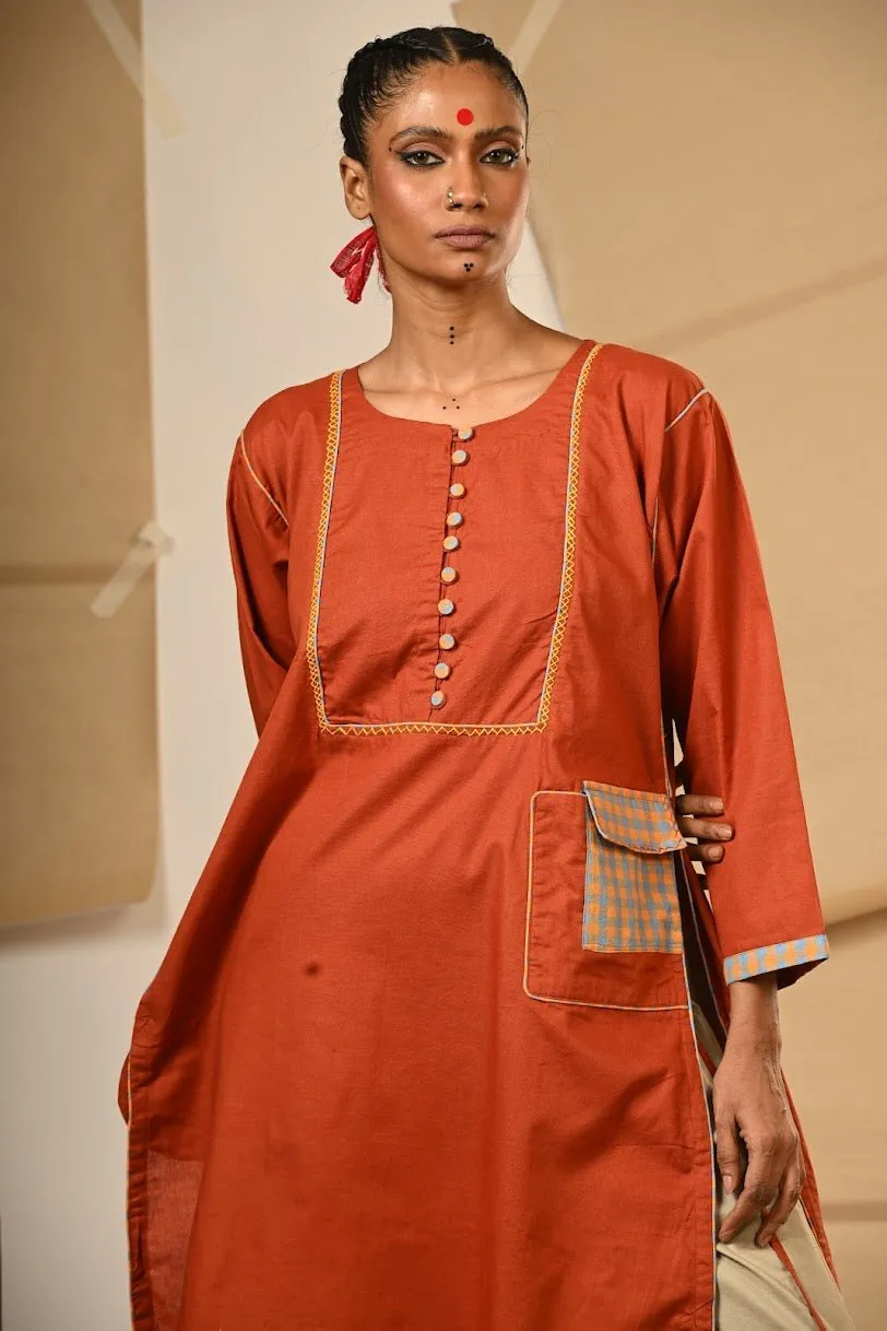 TB Set - Rust Tunic Pants set
