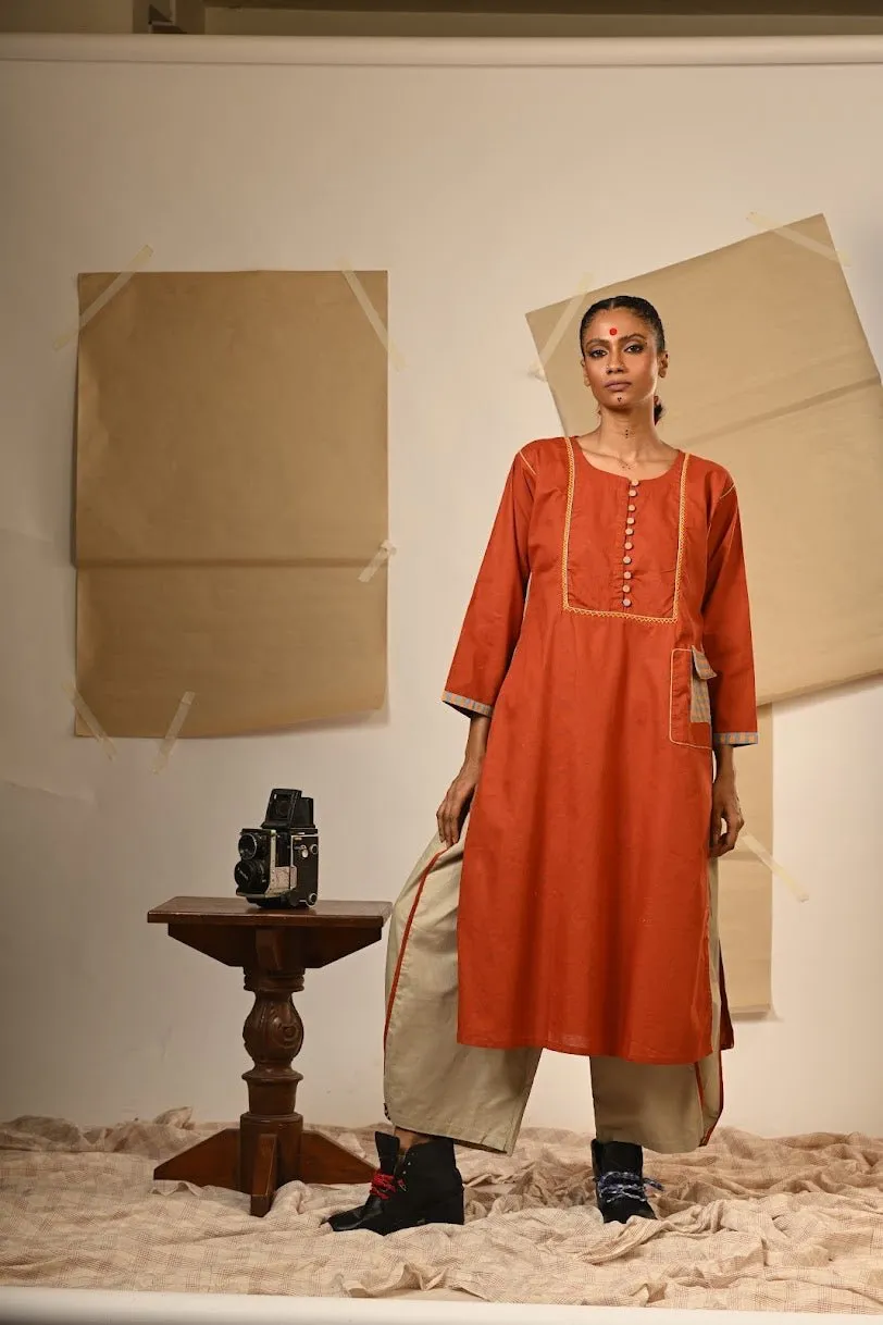 TB Set - Rust Tunic Pants set