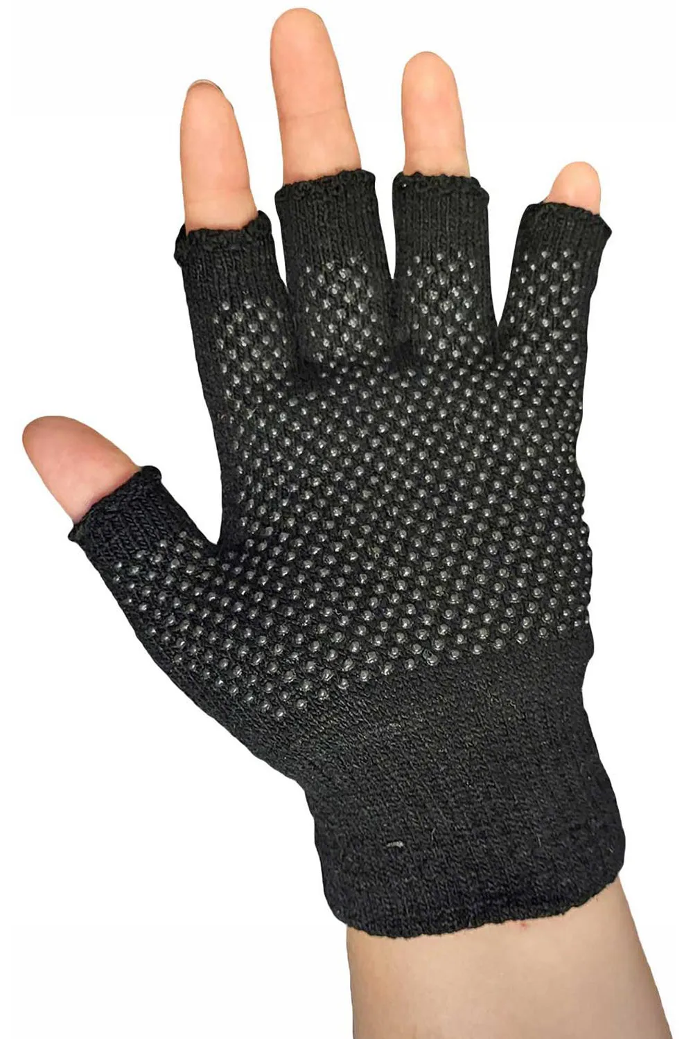 Unisex Fingerless Gloves With Rubber Grip