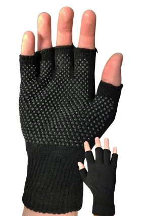 Unisex Fingerless Gloves With Rubber Grip