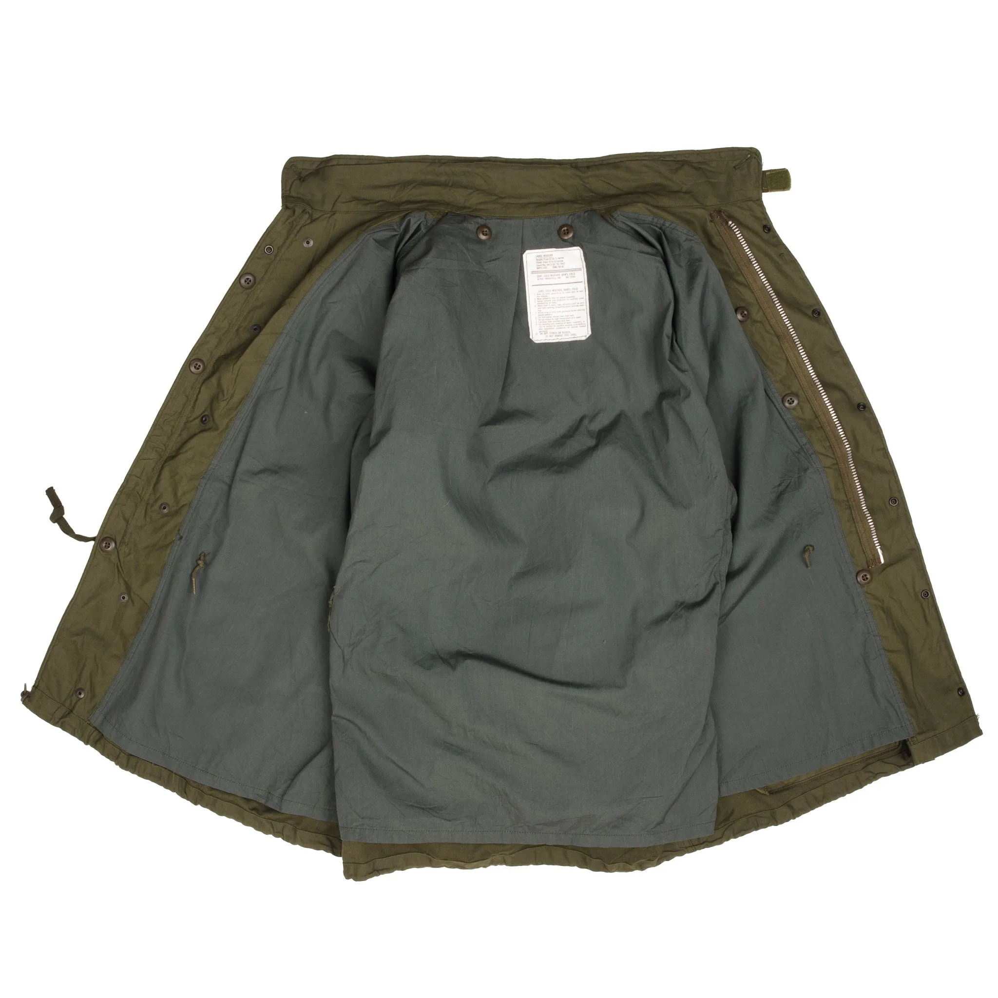 VINTAGE US ARMY M65 ALPHA IND FIELD JACKET 1970S VIETNAM WAR SIZE LARGE W LINER