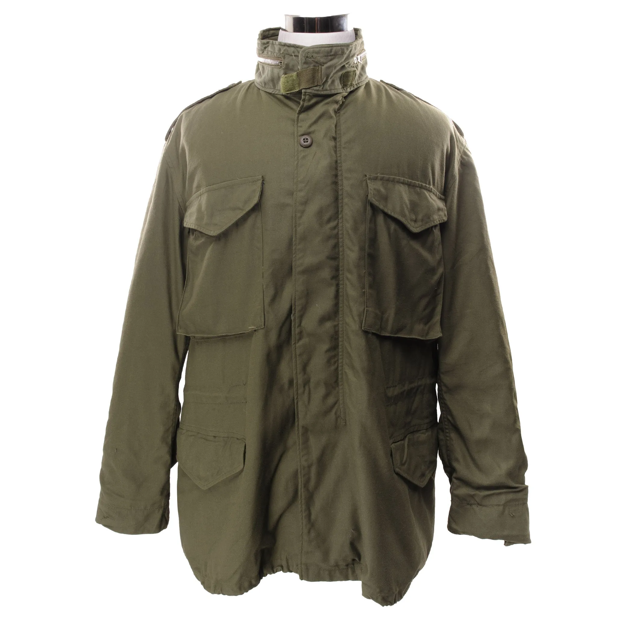 VINTAGE US ARMY M65 ALPHA IND FIELD JACKET 1970S VIETNAM WAR SIZE LARGE W LINER