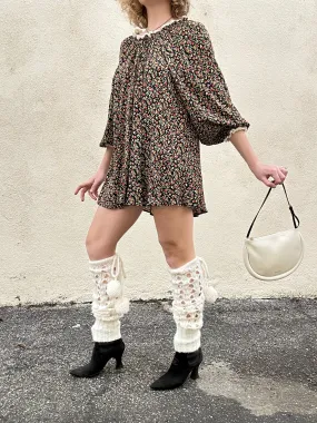 Vivienne Westwood Cream Lacework Knit Arm Warmers