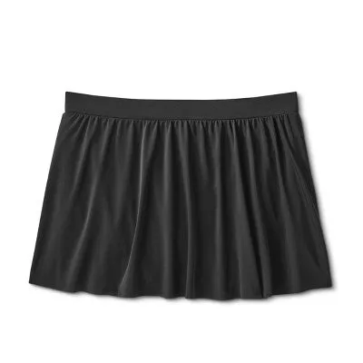 Women's UPF 50 Shaping Swim Skirt - Aqua Green Black 3X